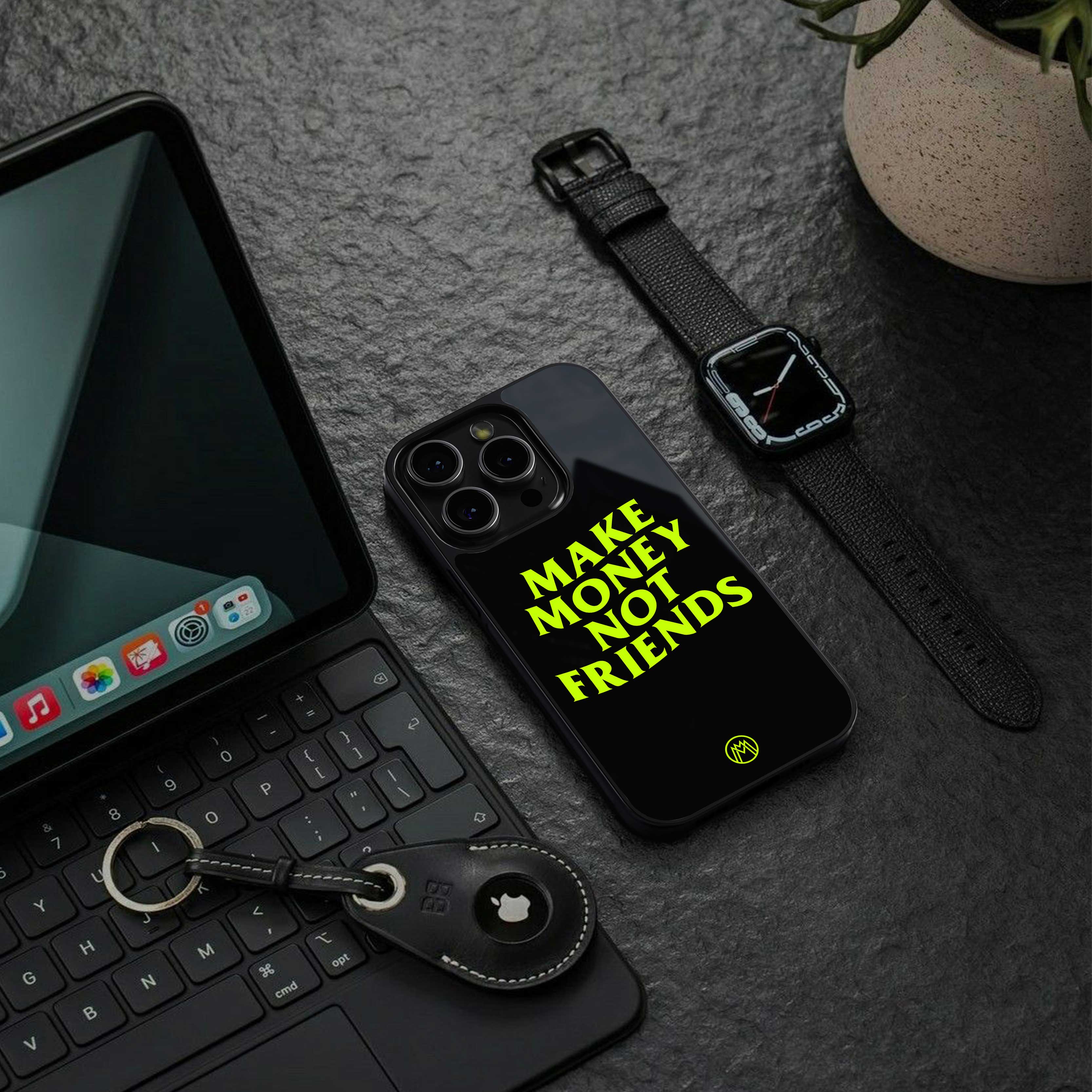 make money not friends back phone cover | glass case for iphone 13 pro
