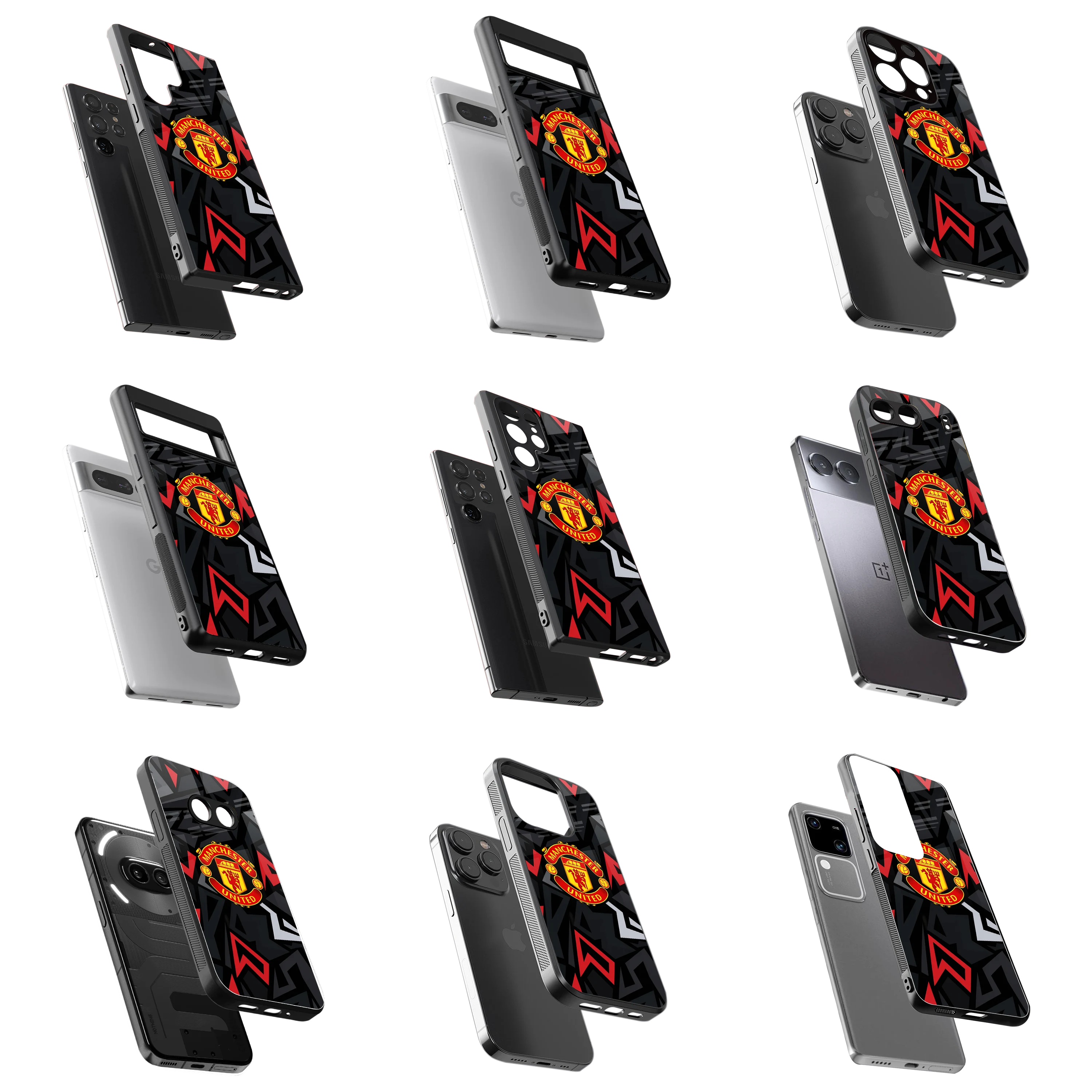 Durable Glass Back Mobile Case for iPhone, Samsung, OnePlus, Google Pixel, Redmi, Vivo, Oppo