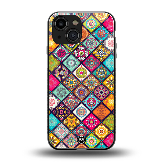 mandala art back phone cover | glass case for iphone 13 mini