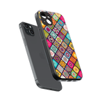 mandala art back phone cover | glass case for iphone 14 plus
