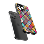 mandala art back phone cover | glass case for iphone 14 pro max