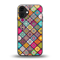 mandala art back phone cover | glass case for iphone 16 plus