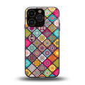 mandala art back phone cover | glass case for iphone 16 pro