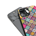 mandala art back phone cover | glass case for iphone 14 pro max