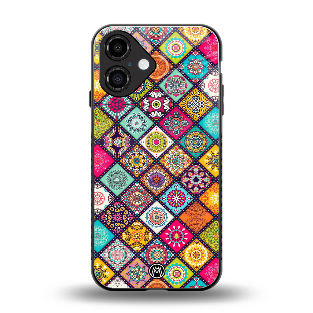 mandala art back phone cover | glass case for iphone 16