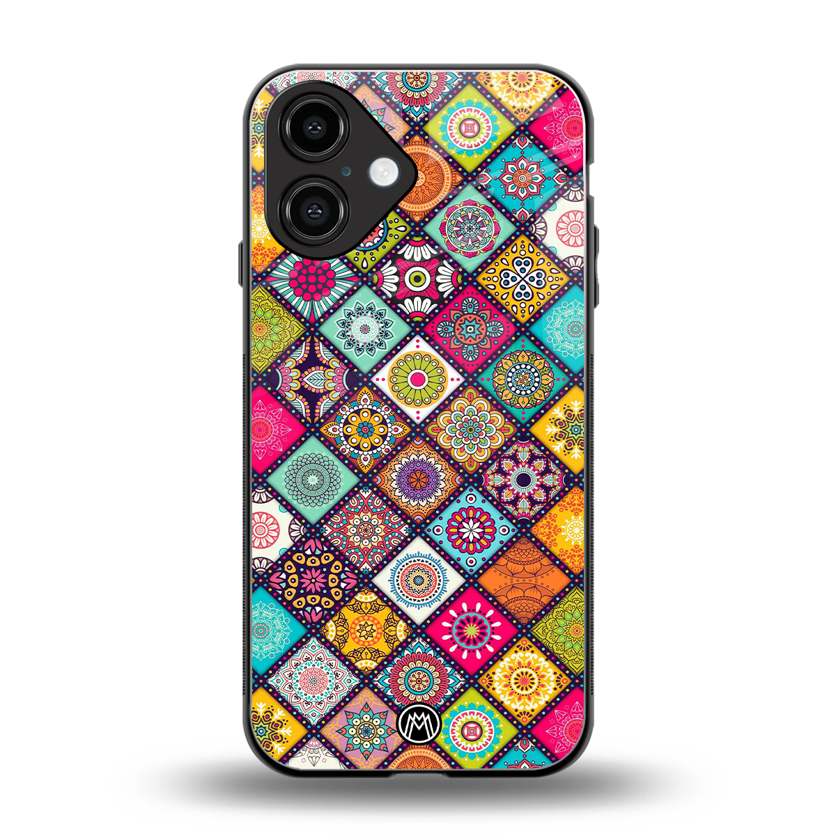 mandala art back phone cover | glass case for iphone 16