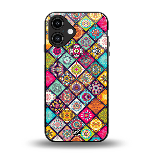 mandala art back phone cover | glass case for iphone 16