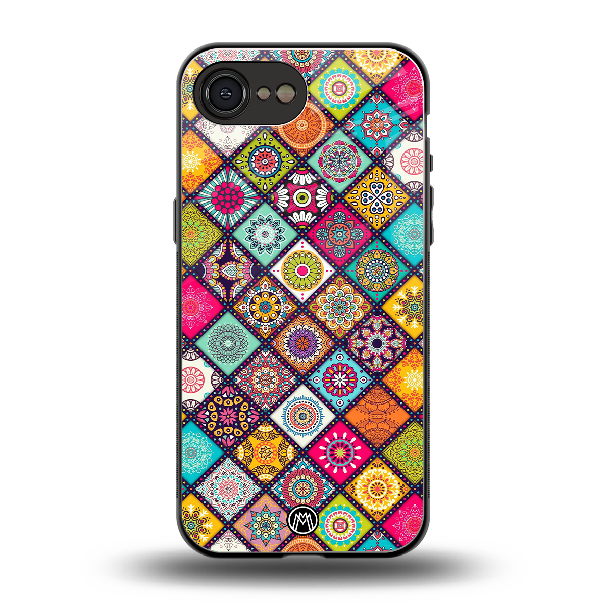 mandala art back phone cover | glass case for iphone 16e