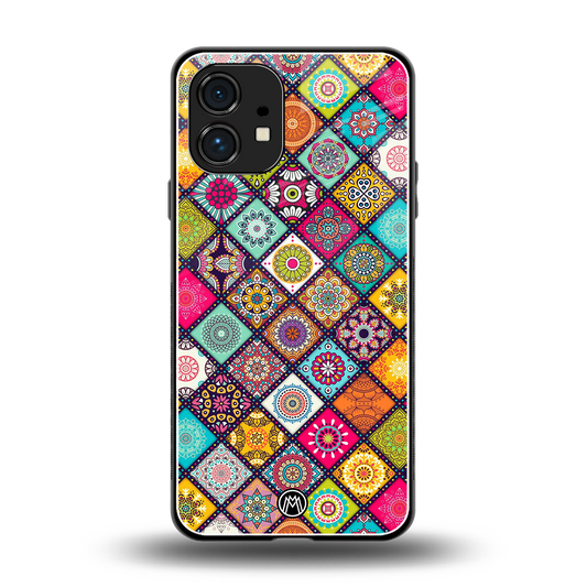 mandala art back phone cover | glass case for nothing phone 1