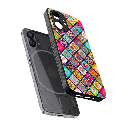 mandala art back phone cover | glass case for nothing phone 1
