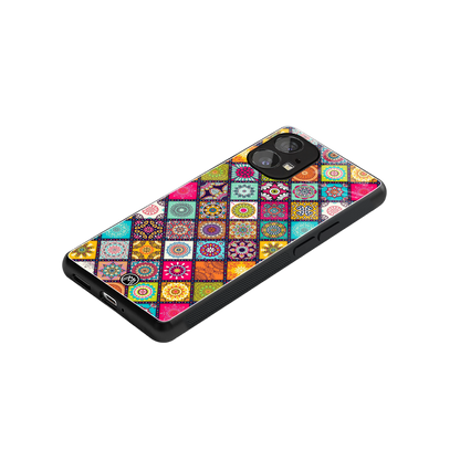 mandala art back phone cover | glass case for nothing phone 1