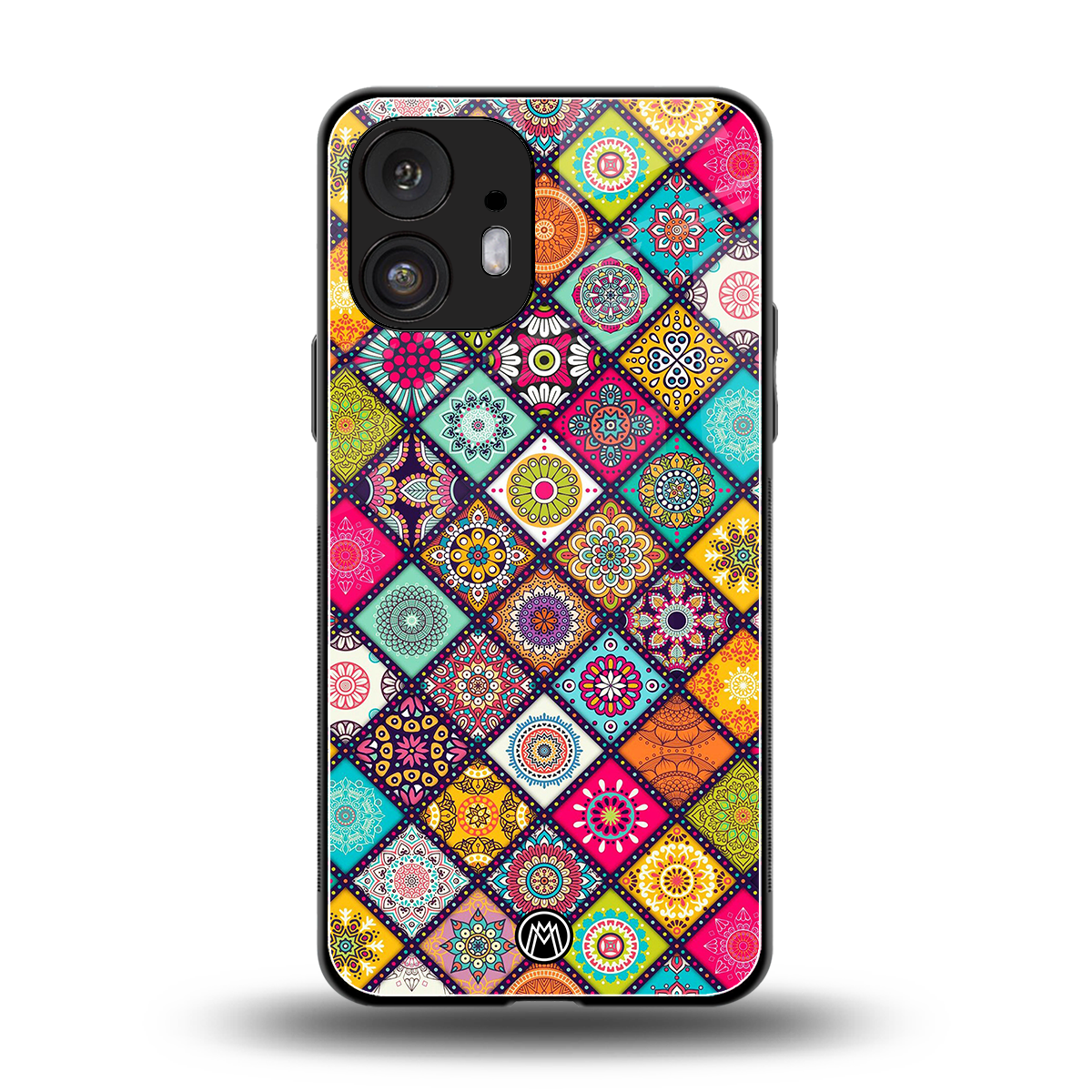 mandala art back phone cover | glass case for nothing phone 2