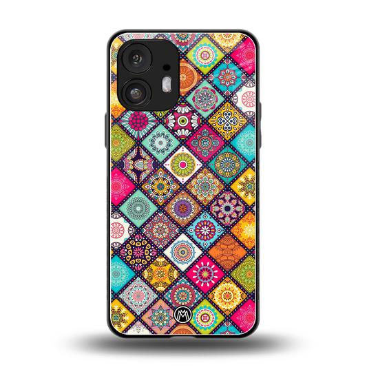 mandala art back phone cover | glass case for nothing phone 2
