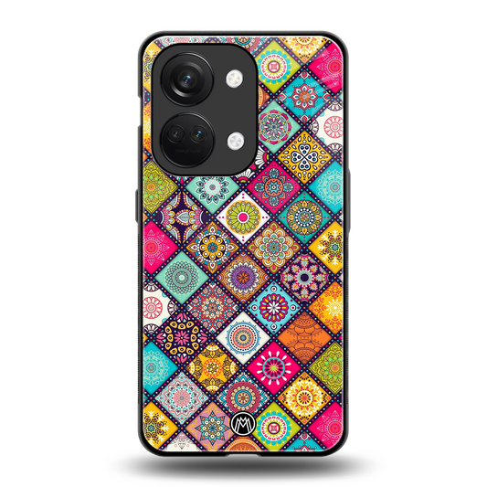 mandala art back phone cover | glass case for oneplus nord 3