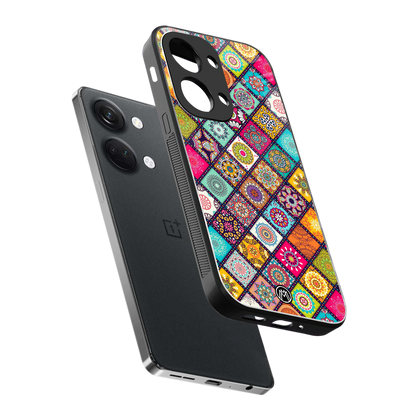 mandala art back phone cover | glass case for oneplus nord 3