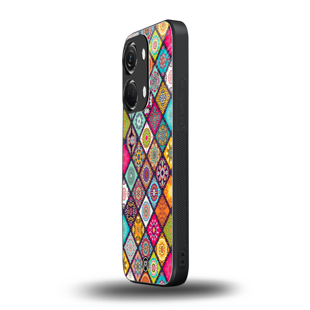 mandala art back phone cover | glass case for oneplus nord 3