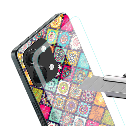 mandala art back phone cover | glass case for oneplus nord 3