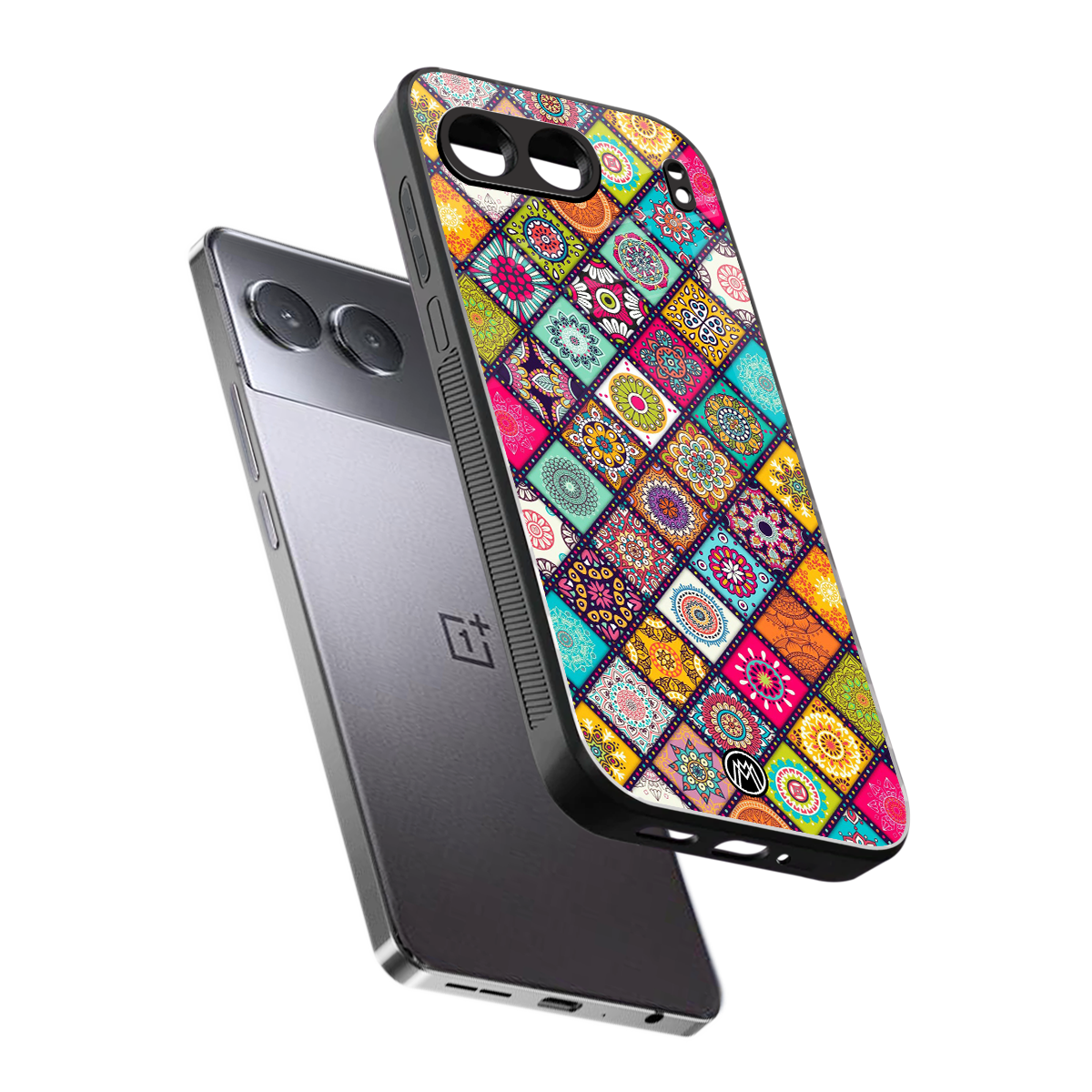 mandala art back phone cover | glass case for oneplus nord 4
