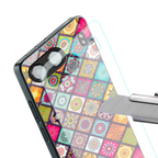 mandala art back phone cover | glass case for oneplus nord 4