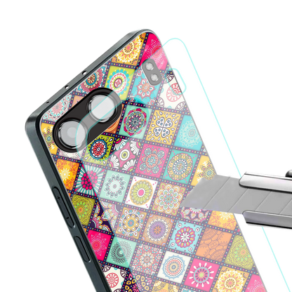 mandala art back phone cover | glass case for oneplus nord 4