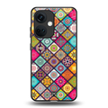 mandala art back phone cover | glass case for oneplus nord ce 3