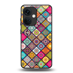 mandala art back phone cover | glass case for oneplus nord ce 3