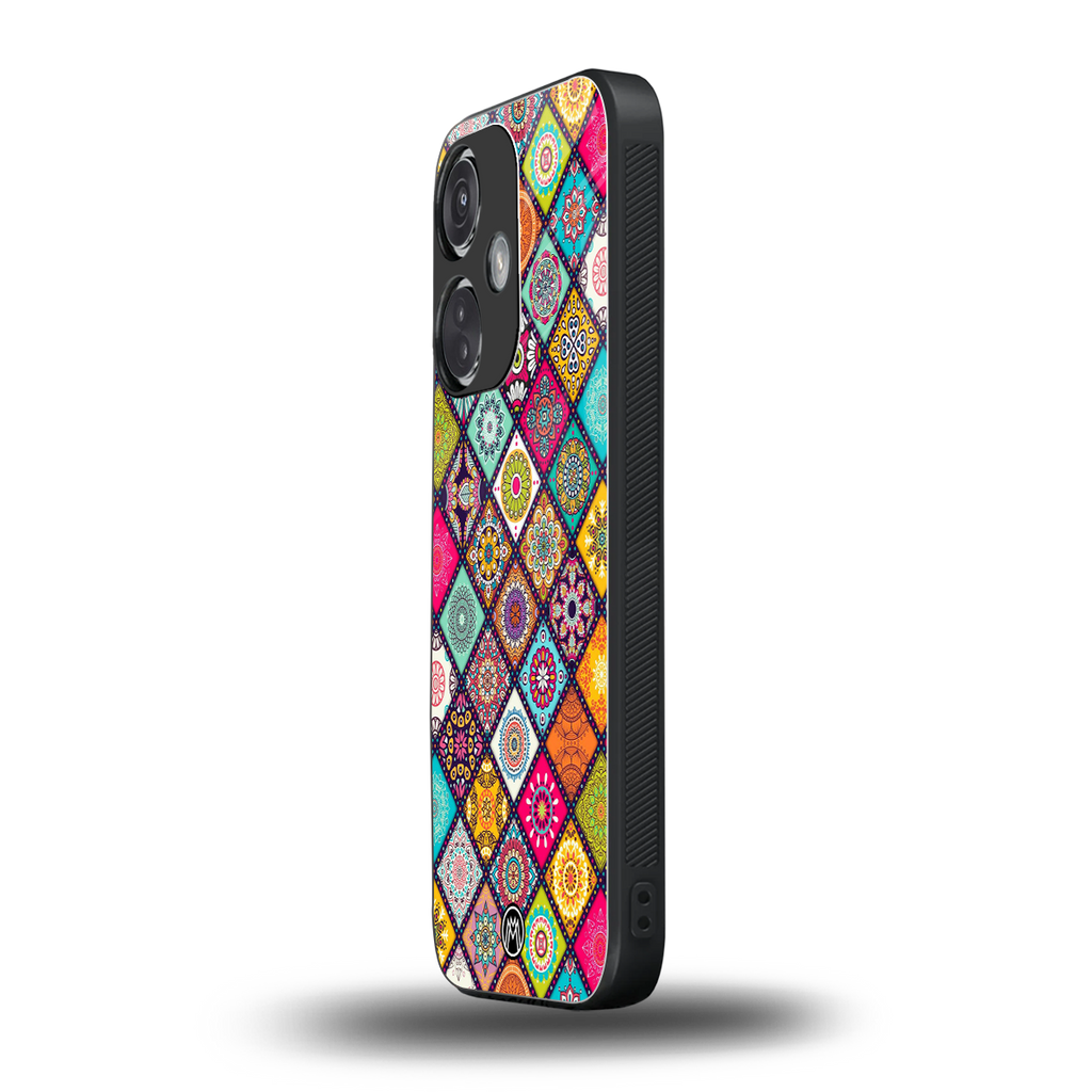 mandala art back phone cover | glass case for oneplus nord ce 3