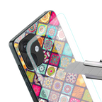mandala art back phone cover | glass case for oneplus nord ce 3