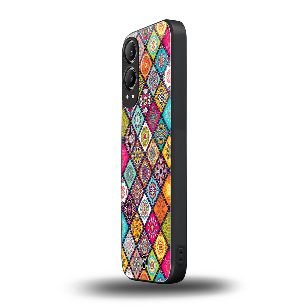 mandala art back phone cover | glass case for oneplus nord ce 4 lite
