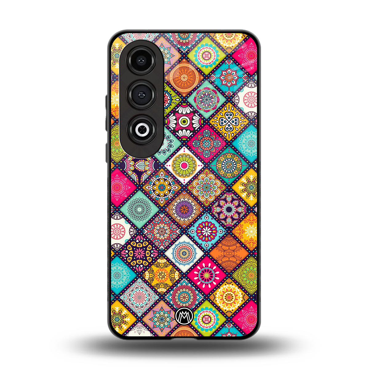 mandala art back phone cover | glass case for oneplus nord ce 4