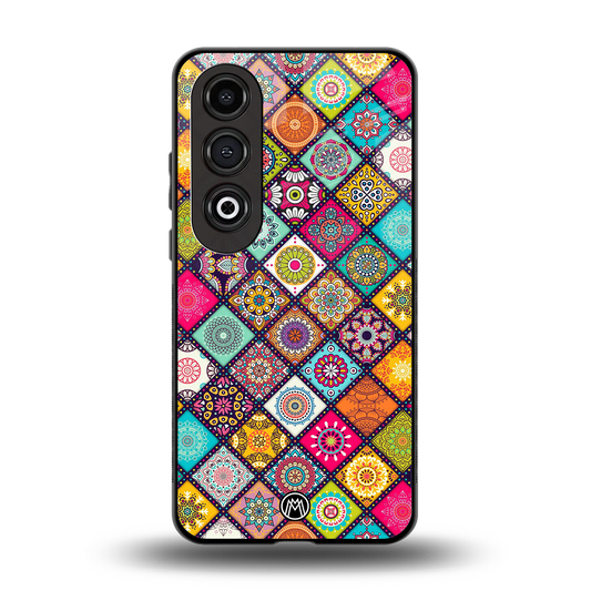 mandala art back phone cover | glass case for oneplus nord ce 4