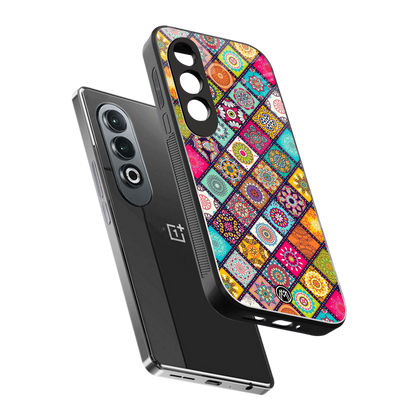 mandala art back phone cover | glass case for oneplus nord ce 4
