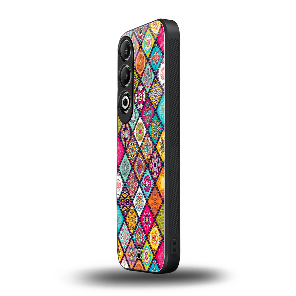 mandala art back phone cover | glass case for oneplus nord ce 4