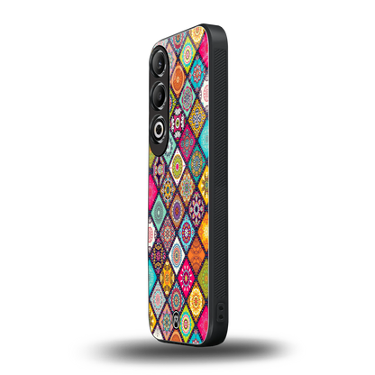 mandala art back phone cover | glass case for oneplus nord ce 4