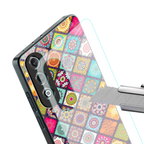 mandala art back phone cover | glass case for oneplus nord ce 4