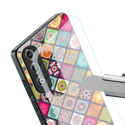 mandala art back phone cover | glass case for oneplus nord ce 4