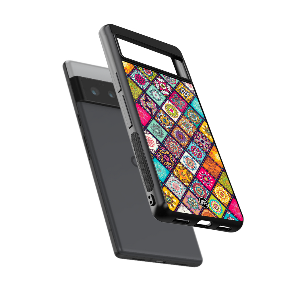 mandala art back phone cover | glass case for google pixel 6 pro
