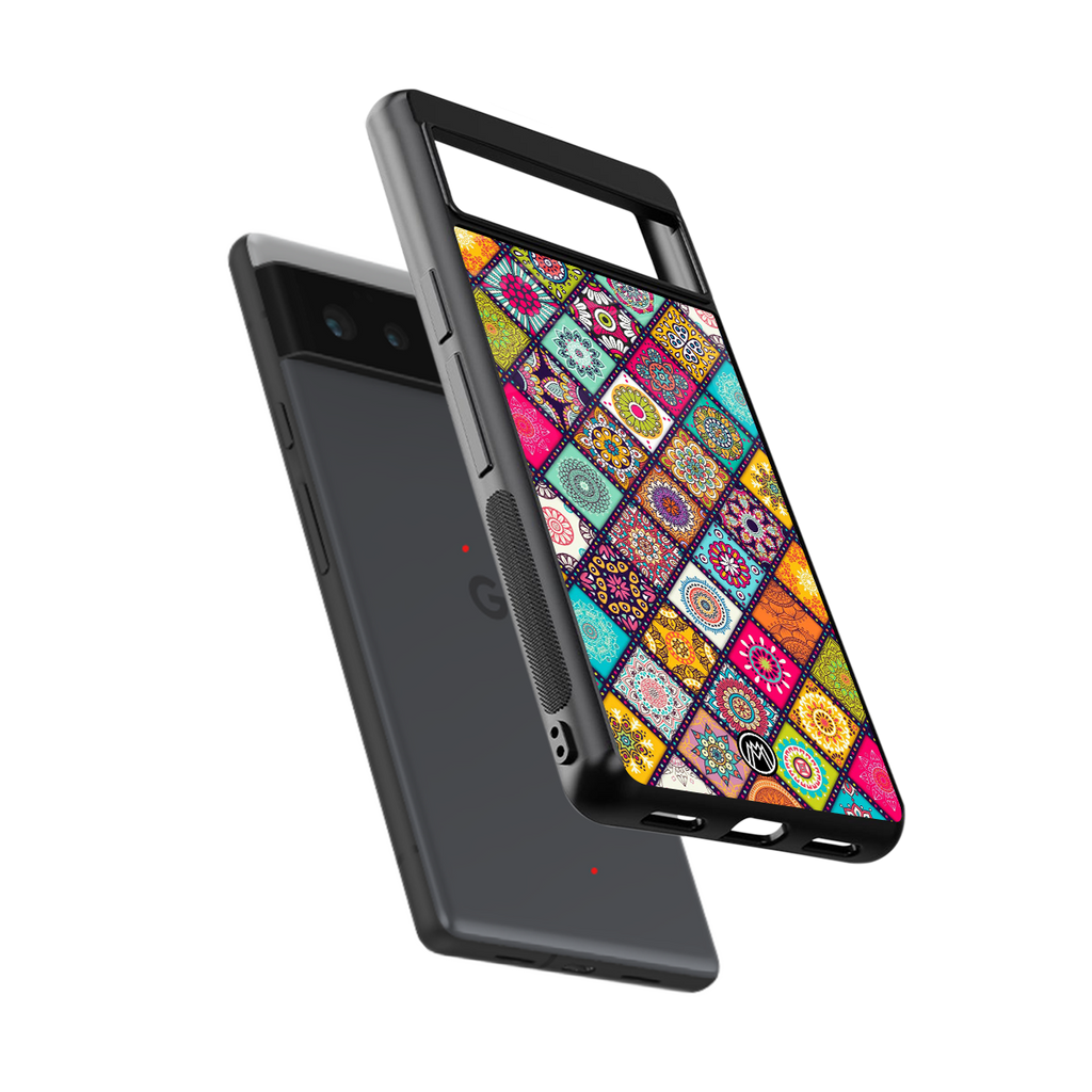 mandala art back phone cover | glass case for google pixel 6