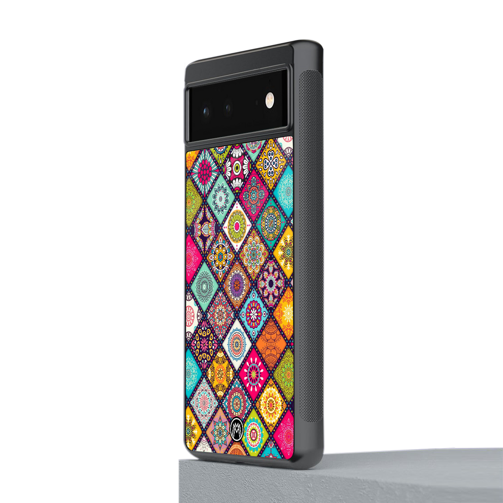 mandala art back phone cover | glass case for google pixel 6