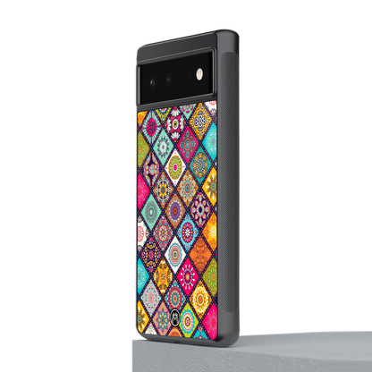 mandala art back phone cover | glass case for google pixel 6