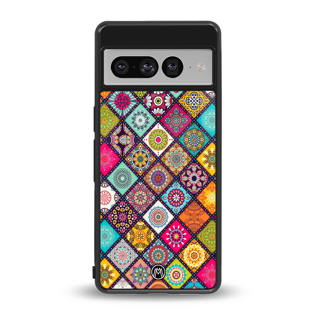 mandala art back phone cover | glass case for google pixel 7 pro