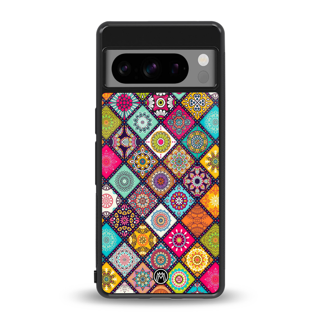 mandala art back phone cover | glass case for google pixel 8 pro