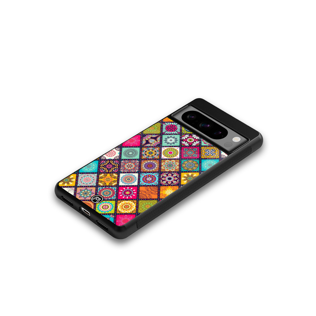 mandala art back phone cover | glass case for google pixel 8 pro