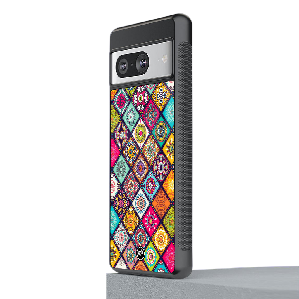 mandala art back phone cover | glass case for Google Pixel 8