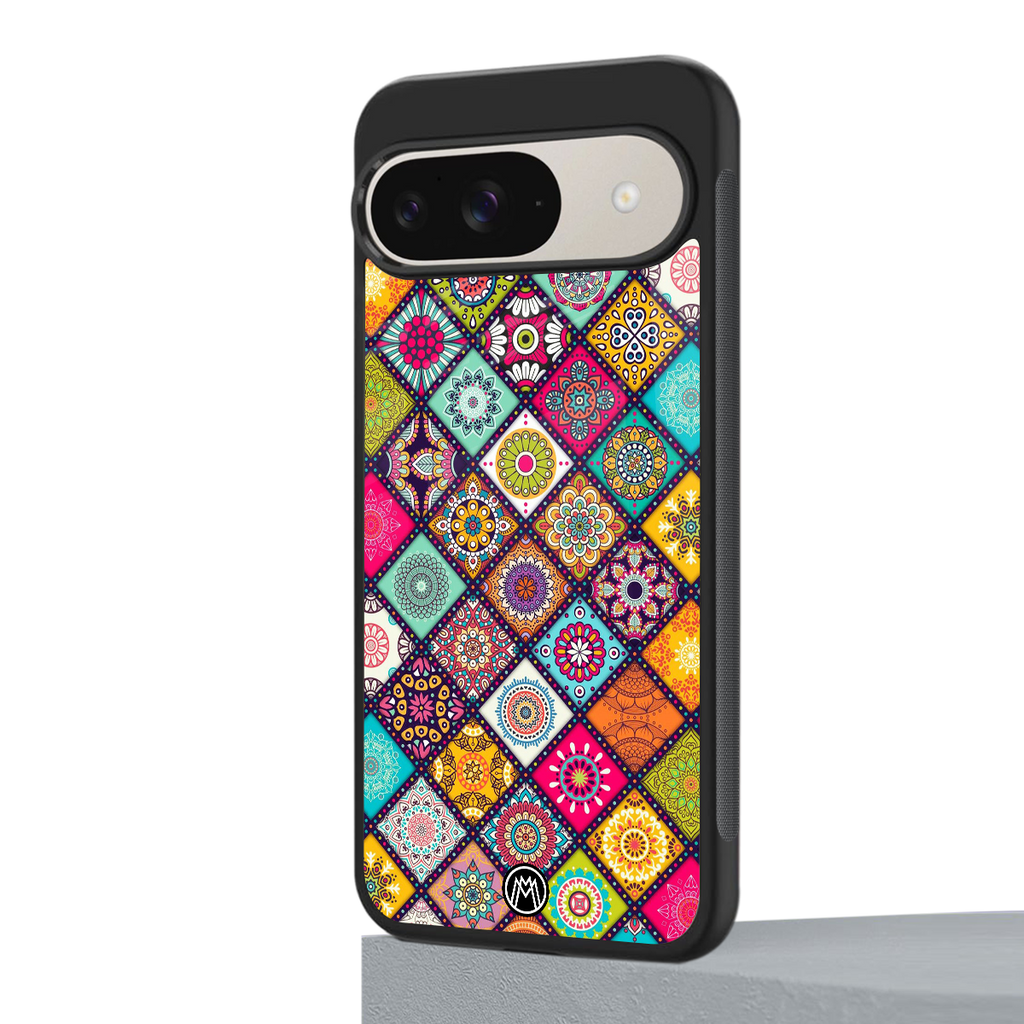 mandala art back phone cover | glass case for google pixel 9