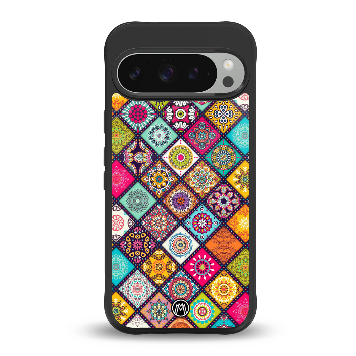 mandala art back phone cover | glass case for google pixel 9 pro xl