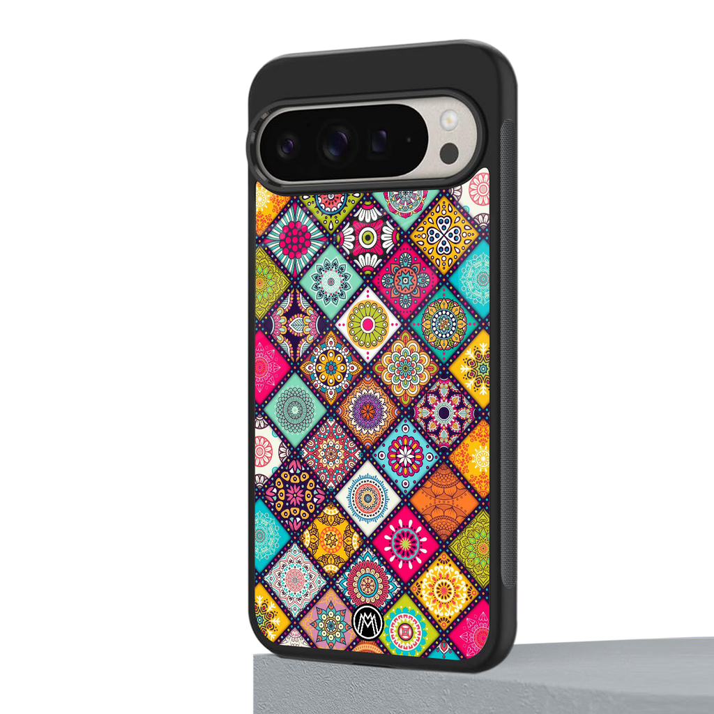 mandala art back phone cover | glass case for google pixel 9 pro