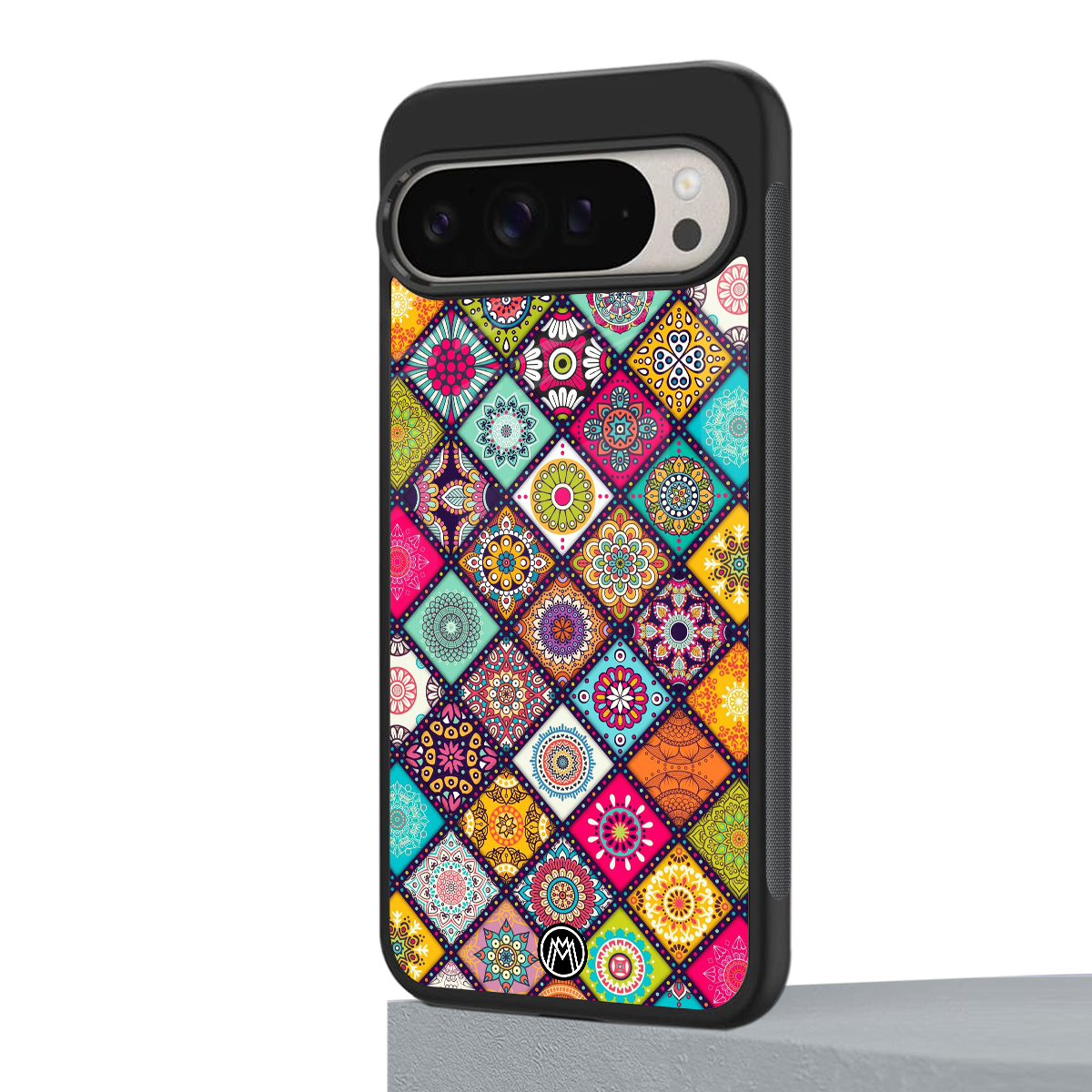 mandala art back phone cover | glass case for google pixel 9 pro xl