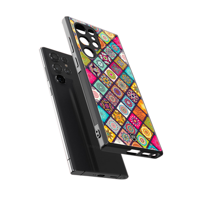 mandala art back phone cover | glass case for samsung galaxy s24 ultra