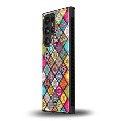 mandala art back phone cover | glass case for samsung galaxy s24 ultra